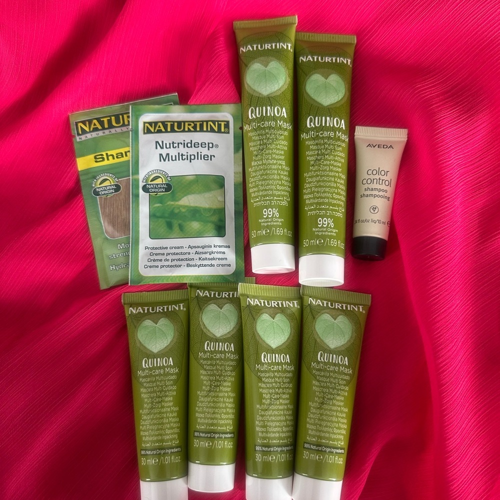 New! 6 Naturtint Hair Mask Quinoa. Two 50 ml & 4 travel size, 30 ml +Aveda